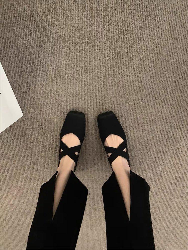 Модная обувь Женская эластичная обувь Мэри Джейн сандалии на плоской подошве в стиле ретро балетки слипоны женские уличные весенние летние осенние туфли