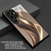 Золотой обтекаемый стеклянный чехол для телефона, подходящий для Samsung Galaxy S26 S25 S24 S23 S22 S20 FE/Ultra/Plus, противоударная задняя крышка