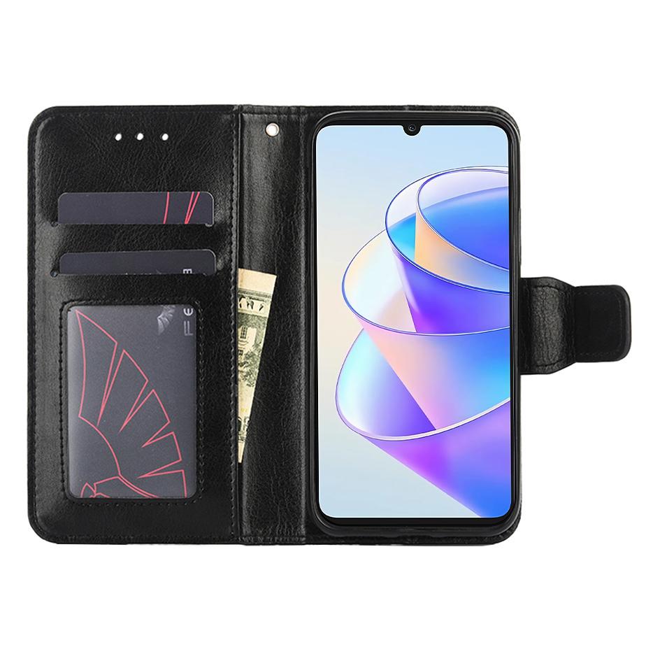 For Honor X7a 5G Shockproof Leather Wallet Phone Case Folding Stand Cover