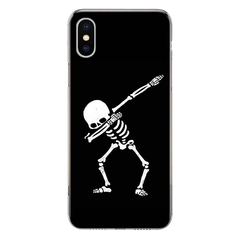 Чехол для телефона Spooky Skull Funny Dance Skeleton для Apple iPhone 11 12 13 15 Ultra 14 Pro 7 XR X XS Max 6S 8 Plus + Mini SE Print