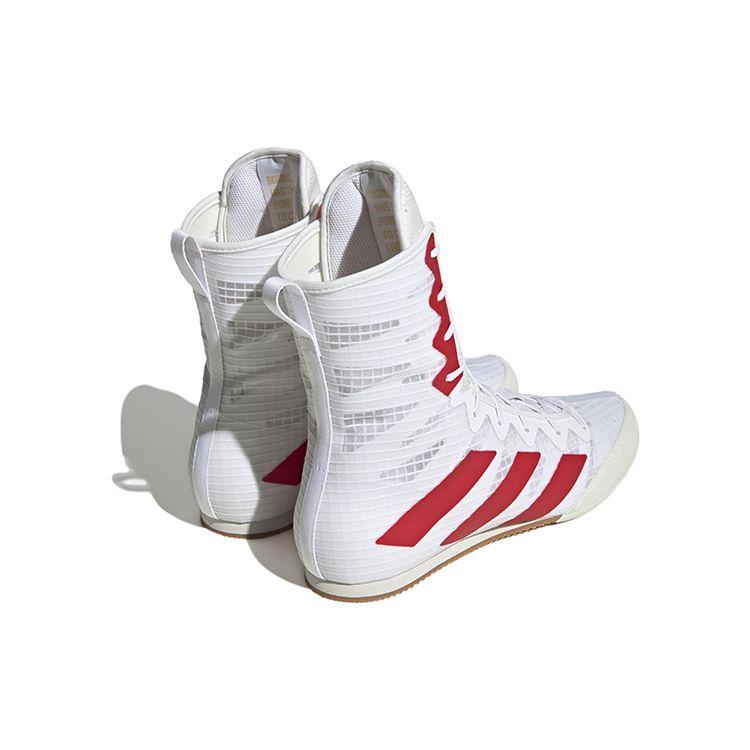 Adidas Box Hog 4 Non-Slip High-Top Boxing Shoes Unisex Shoes White Red HP9613
