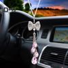Блестящие подвески для автомобиля со стразами, украшение на зеркало заднего вида со шнурком, простая в установке подвеска в виде ловца солнца