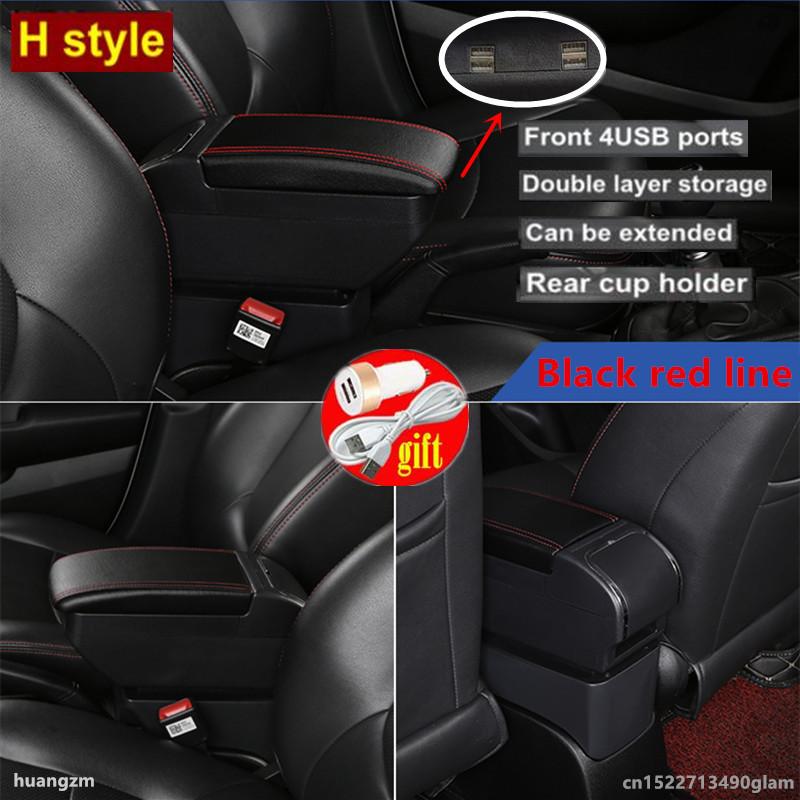 For Toyota Aygo BJ Armrest Box for Citroen C1 Peugeot 107 Armrest Box Store Box Cup Holder Dedicated Retrofit Car Accessories