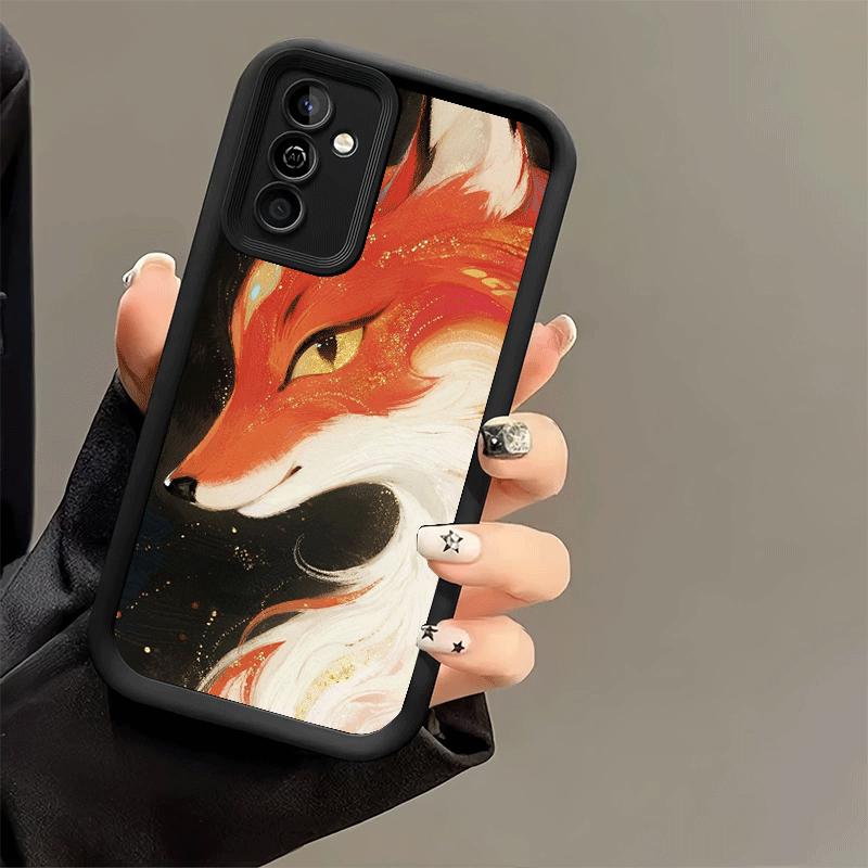Чехол для телефона Samsung Galaxy A17 A16 A15 A14 A13 Мультяшная лиса Животное A56 A36 A26 A55 A35 A25 A54 A34 A24 A53 A33 A23 A07 A06