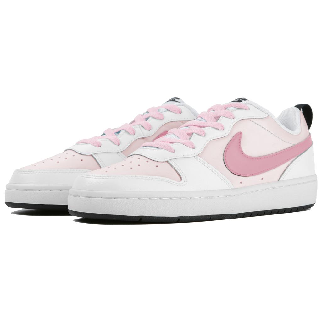 Nike Кроссовки Court Borough Low 2 Низкие Скейтбордические Shoes GS Белый Розовый BQ5448-104(Команда4-)