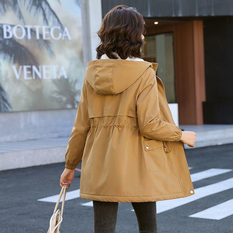 Пальто женское средней длины зимнее повседневное стеганое хлопковое толстое пальто-куртка