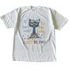 Pete Cat Be Yourself Cool Y2K Grunge Vintage Unisex Cartoon Streetwear Gift Tee