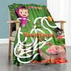 Masha Bear Personalized Name Blanket Cozy Customizable Blanket Warmthful Decor Perfect for Office Chair Bedding Home Decor Sofa