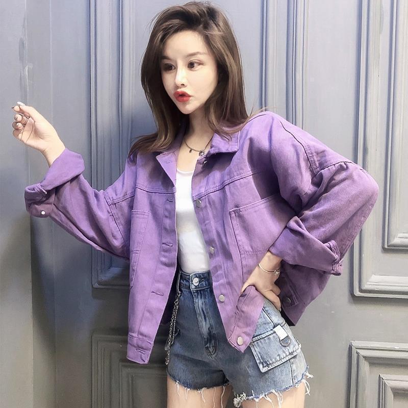 Женская белая универсальная свободная куртка в корейском стиле на весну и осень 2025