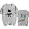 New Stray Game Cat Harajuku Casual T Shirt Women Casual Fashion Loose Cute Cat Round Neck Pure Cotton Short Sleeve T Shirt