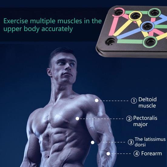 Складная доска для отжиманий с нескользящей ручкой, 9 отверстий, мужской тренажер для мышц груди и живота, доска для отжиманий, домашний тренажер для фитнеса