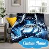 Custom Name Thunderous Warrior's Kombat Blanket bed sofa Blanket Flannel Blanket for Camping, Hiking, Picnic Essentials,gift for Fan family