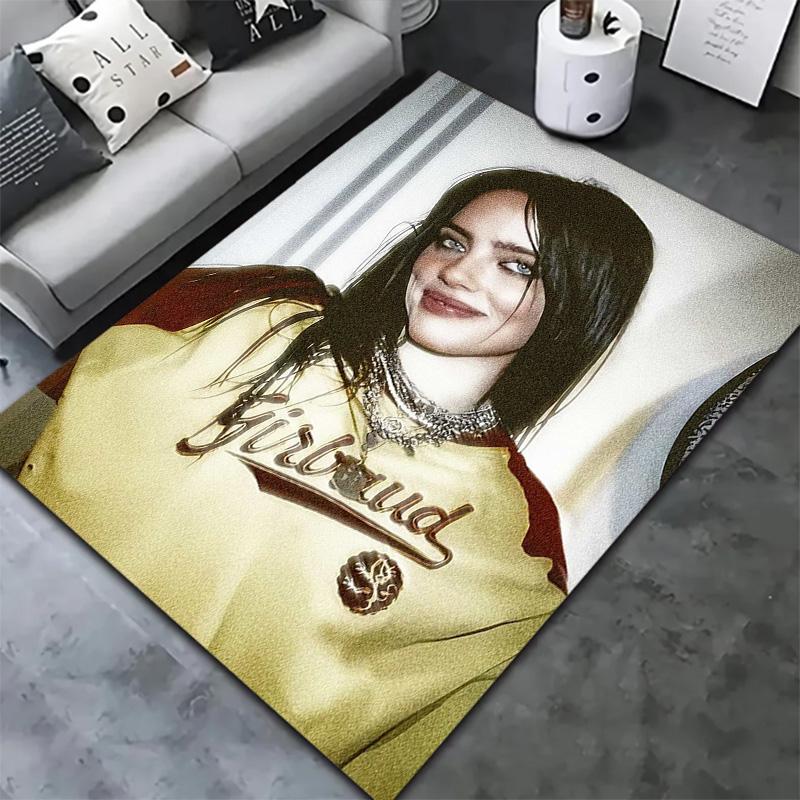 Ковер Billie Eilish для гостиной, спальни, дома, декора дивана, детский игровой нескользящий коврик