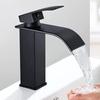 Bathroom Basin Faucet Waterfall Deck Mounted Cold and Hot Water Mixer Tap
