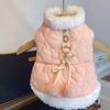 Pet with Traction Buckle Plush Small Dog Autumn Winter Plush Collar Warmer Than Teddy Bear Clothes Puppy Clothes for Small Dogs