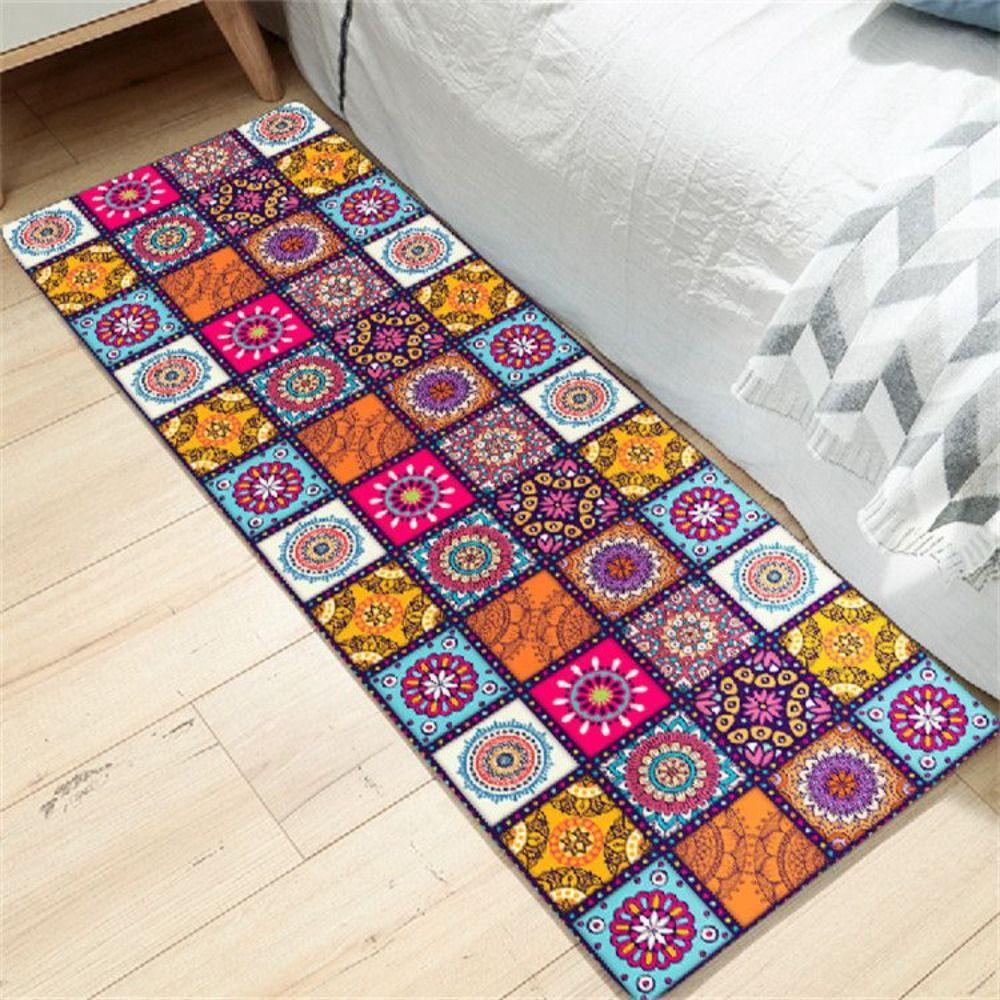 Напольный коврик в стиле бохо, прямоугольный ковер, мягкий коврик с рисунком мандалы, домашний декор