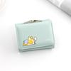 Cute Anime Inspired Short Wallet Pu Material With Three Fold Design For Women