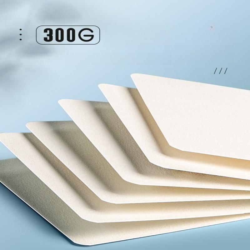 Watercolor Paper Postcard High-value Square Round Cardboard Art Painting Calligraphy Rounded Bookmark Blank Card