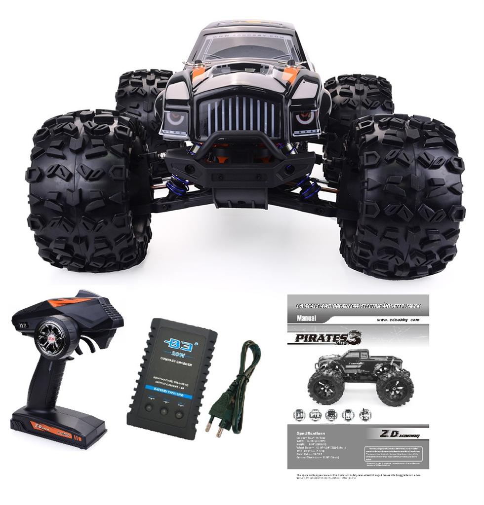 1/8 ZD Racing MT8 9116 V4 RC Car 4WD RTR Brushless Electric Truggy 2.4G 90km/h Monster Truck Buggy Off-road Truggy Vehicle