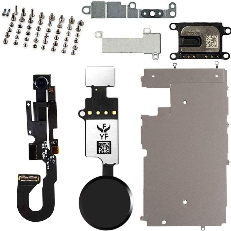 Полный комплект ЖК-дисплея и запчастей для iPhone 6 6P 6S 7 7P 8 Plus Передняя камера Кнопка «Домой» Шлейф Экрана Металлический кронштейн С полным набором винтов