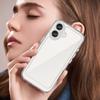 WANLONFENG MF Series for iPhone 16 Case TPU+Acrylic Clear Phone Cover with Tempered Glass Film