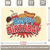 2D Fast Food Happy Birthday Backdrop Kids Party Background