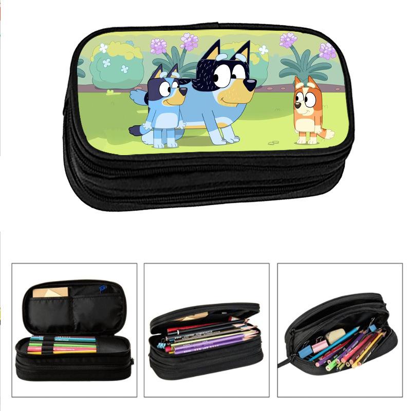 Bluey Bingo Primary School Stationery Pencil Case Cartoon Characters Children'S Cute Stationery Storage Supplies Daily Surprise