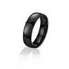 Simple 6mm Stainless Steel Black Rings for Men Women Prevent Allergy High Polished Wedding Ring  Couple Finger Jewelry