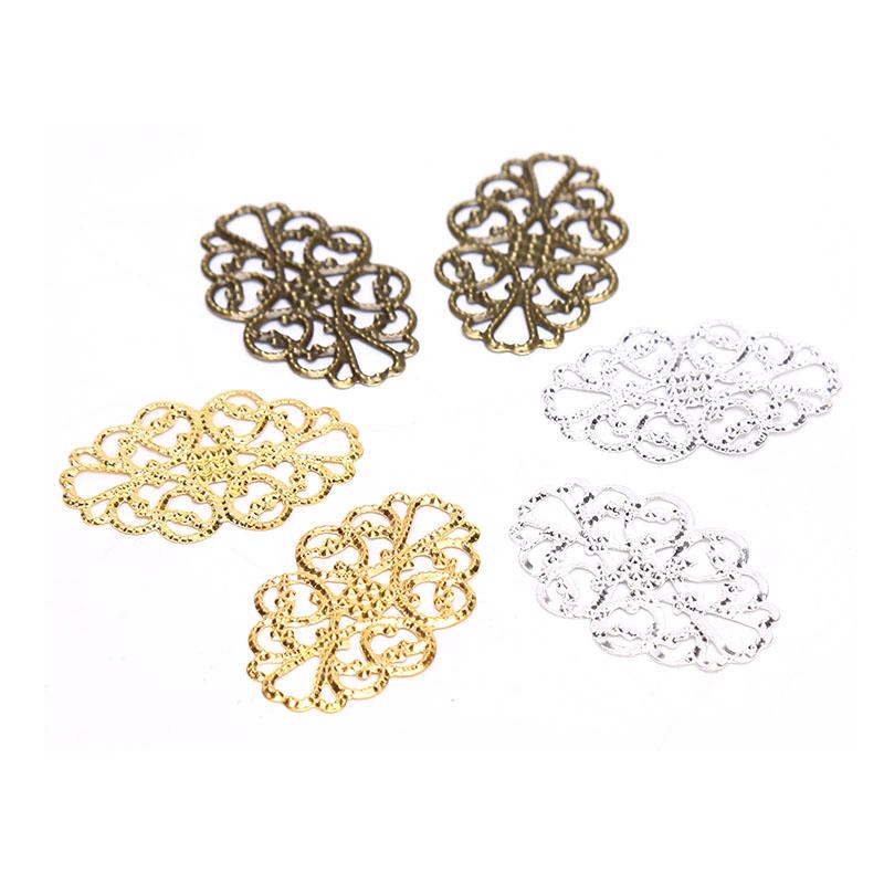 20шт филигранные цветочные обертывания разъемы ремесла украшения Diy фурнитура ювелирные изделия