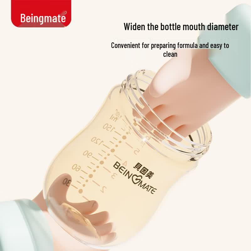 Beingmate Антиколиковая детская бутылочка PPSU с широким горлышком
