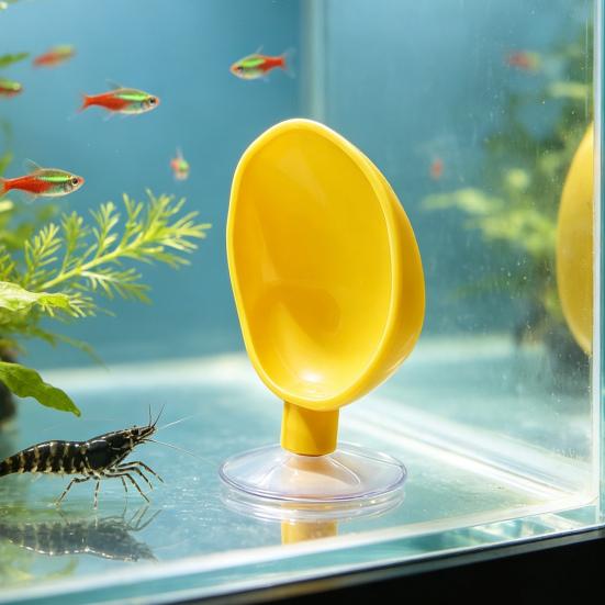 Shell Shape Ornament Betta Hammock with Suction Cup, Safe Resting Bed, Small Fish Tank Decoration Hide, Bubble Nesting Spot for Decor Plastic