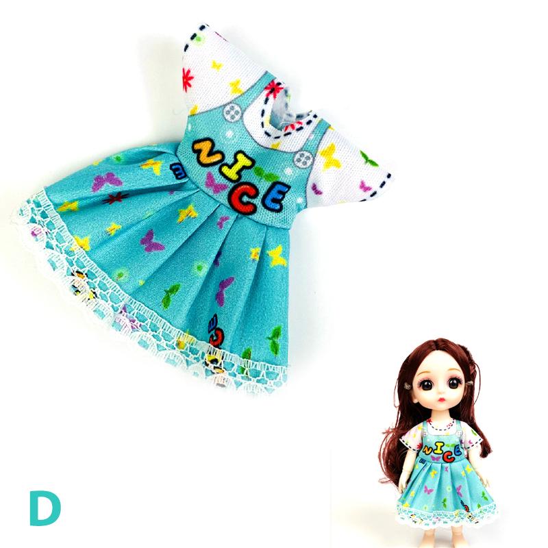 6 дюймов, 16 см, одежда для кукол, 17 см, кукла BJD Ob11, одежда для кукол, платье, повседневная юбка с домашними героями мультфильмов