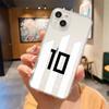 Argentina Flag Soccer 10 Shockproof Clear Phone Case For iPhone 14 13 12 11 Pro Max 7 8 Plus X XR XS Max SE 2022 Silicone Cover