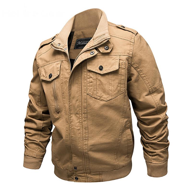 Spring Air Force Pilot Military Jacket Men Cargo Tactical Bomber Jacket Male Casual Zipper Flight