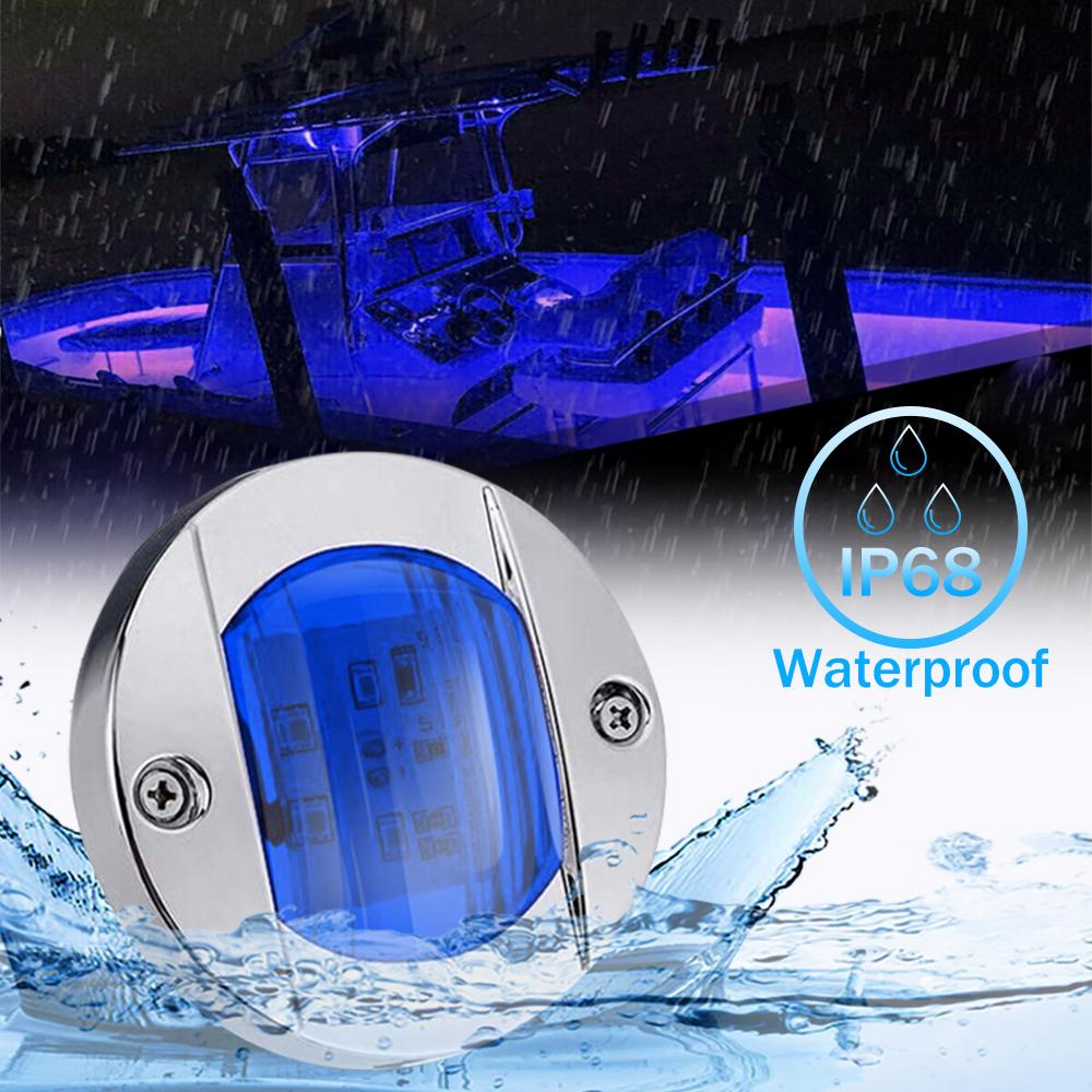 8/4PCS 12V Boat Marine Lights Navigation Waterproof Marker Lamp For Truck RV Yacht Transom Anchor Stern 6LED Stern Light