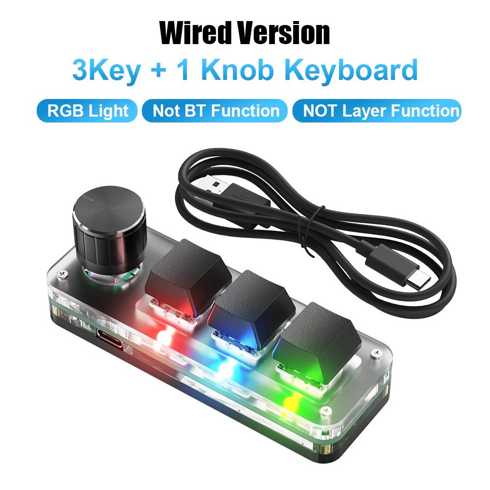 Программирование макросов, пользовательская ручка, клавиатура RGB, 3 клавиши, копипаста, мини-кнопка, игровая клавиатура Photoshop, механическая клавиатура с горячей заменой