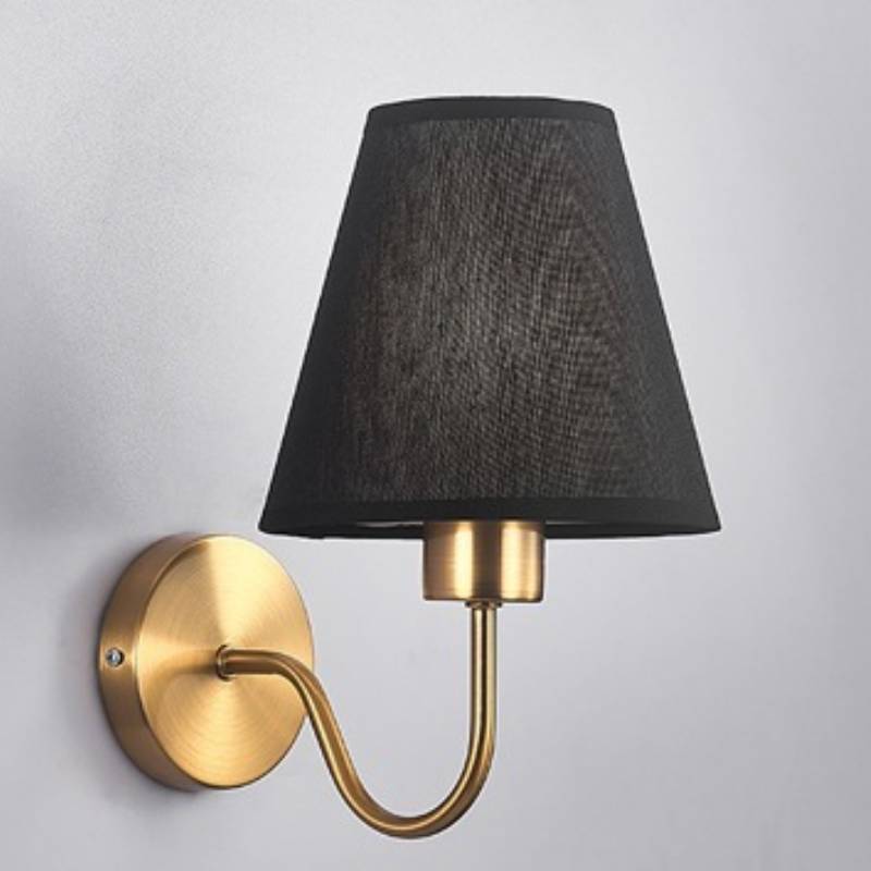 Современный настенный светильник в скандинавском стиле из железа и ткани для дома и отеля