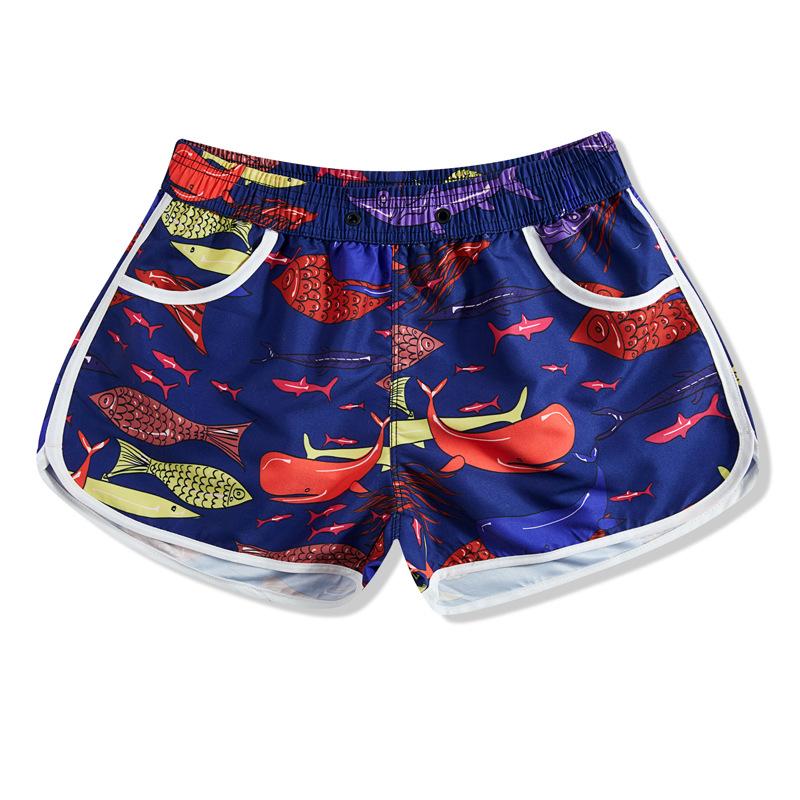 Летние женские повседневные пляжные быстросохнущие шорты, свободные короткие брюки с эластичной резинкой на талии