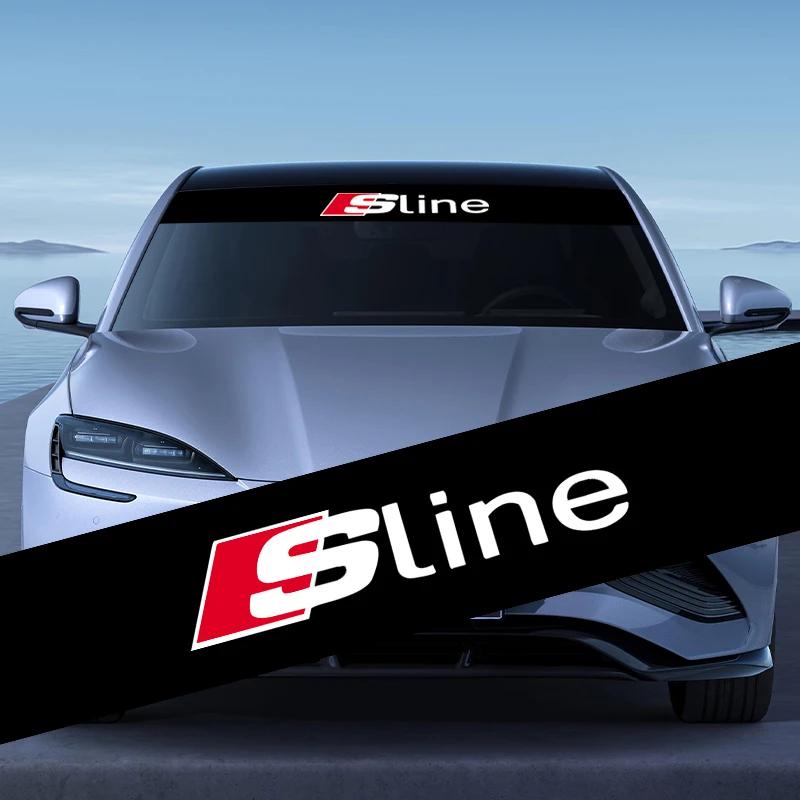 1Pcs Car Front and Rear Windshield Reflective 3D Stickers Car Styling For 4HFEC B9 B8 B7 B5 B6 A1 A7 A8 Q2 Q3 Q5 Q7 A3 8P 8V 8L
