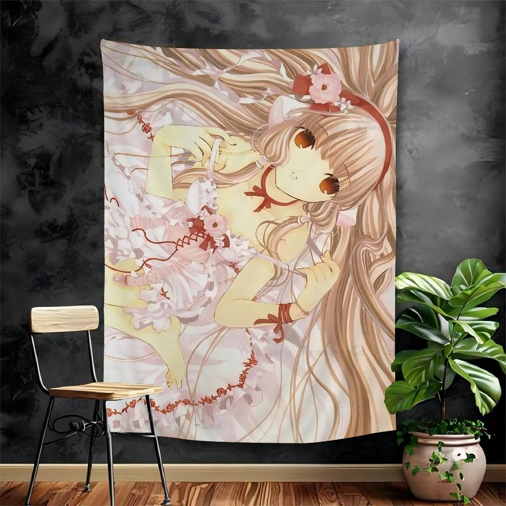 Аниме Chobits Классический Печатный Большой Настенный Гобелен Искусство Научная Фантастика Комната Домашний Декор Декор Одеяло