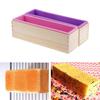 1200Ml Silicone Soap Mold Rectangular Wooden Box DIY Handmade Loaf Mould Detachable Soap Mold Easy To Clean