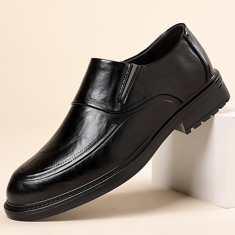 Leather shoes men's high-end formal casual shoes soft sole soft surface non-slip men's shoes