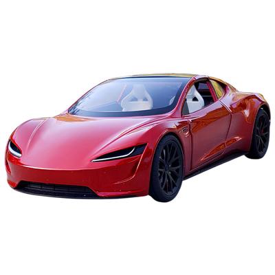 МояМашина 1:Модель крыши Tesla Roadster в масштабе 1:24, литая металлическая фигурка автомобиля - Красная