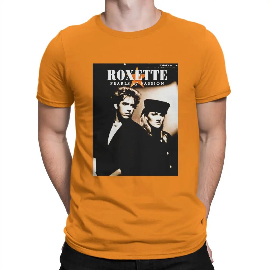 Creative Swedish Band In The 1980s T-Shirts for Men Crew Neck Cotton T Shirts Roxette Short Sleeve Tee Shirt Gift Idea Clothing