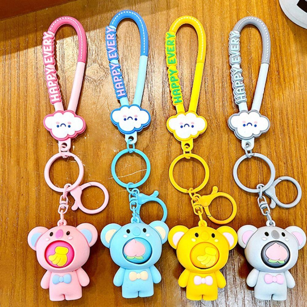 Брелок-подвеска в виде банана с меняющимся лицом в виде коалы, щенка, вращающейся груши, мультяшный рюкзак, декор