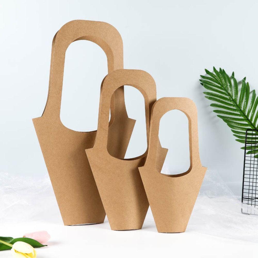 Romantic Flowers Paper Bag Simple Flower Packaging Bag Creative Flower Arrangement Bag Rose Flower