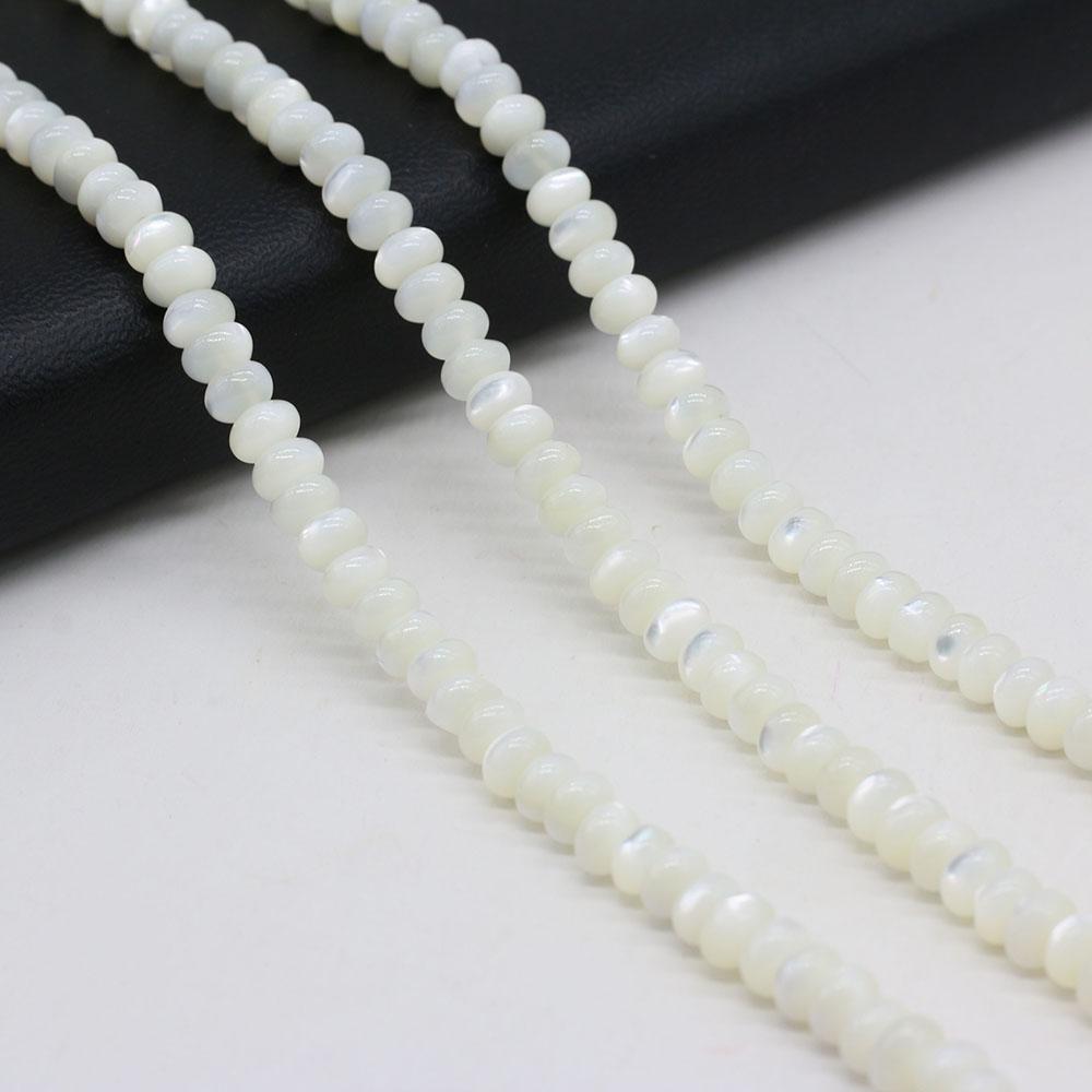 1 нить натуральных пресноводных ракушек бусины белые абакус-образные изоляционные бусины для изготовления ювелирных изделий своими руками ожерелья серьги браслеты бусины аксессуары