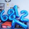 Vthoviwa 32 Inch Balloon Aluminum 3 Helium Balloons Number Balloon 3 Blue 0123456789 Birthday Carnival Decoration Anniversary Party Decoration Blue 3