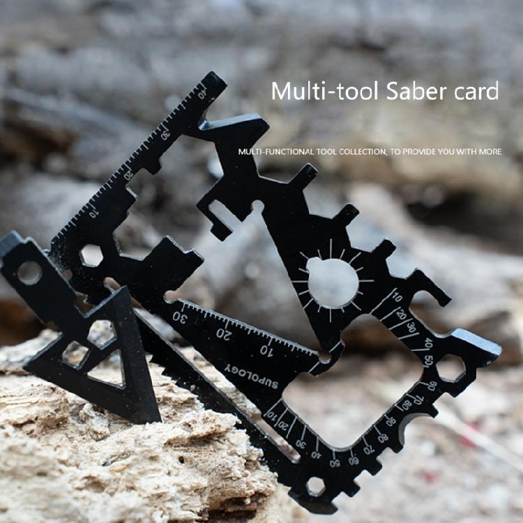 Многофункциональный набор для выживания 18 в 1 из нержавеющей стали, мультитул, карманный размер, инструмент-кредитная карта, простота использования