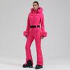 Women's Slim-Fit Double Board Windproof Ski Suit - Waterproof, Thickened, Warm, for Extreme Cold